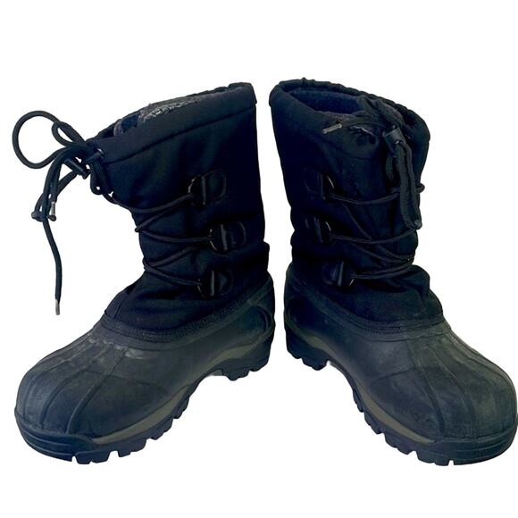 LL Bean Bigelow Black Insulated Cold Weather Snow Boot Lace Up Size 8 - Picture 8 of 16